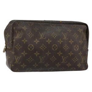 LOUIS VUITTON Monogram Trousse Toilette 28 Clutch Bag M47522 LV Auth 151944